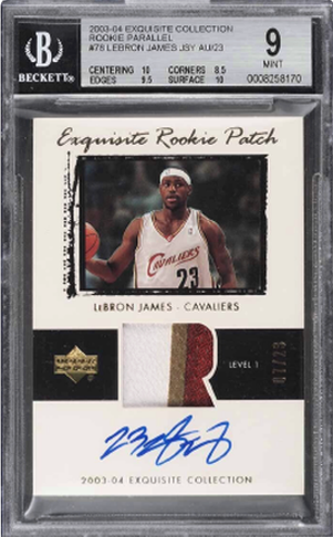 2003-04 Lebron James Upper Deck Exquisite Rookie Patch Autograph