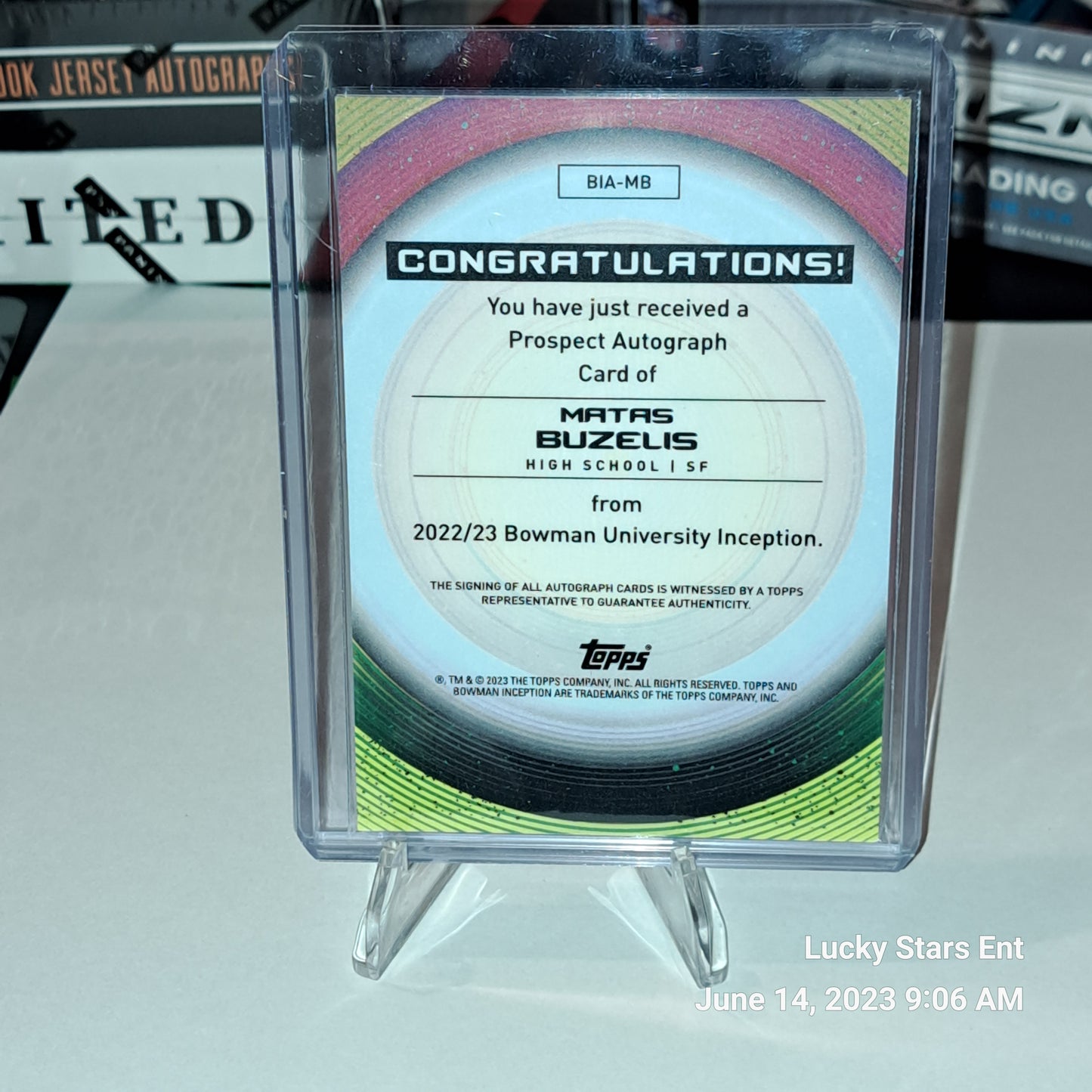 Matas Buzelis Auto Bowman u Inception 22-23